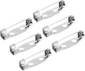 【50個セット】 安全ピン ブローチピン コサージュピン 20mm×5mm 貼り付け・縫い付け用 バックピン IDバッジ 名札 DIY 手芸用 シルバー色